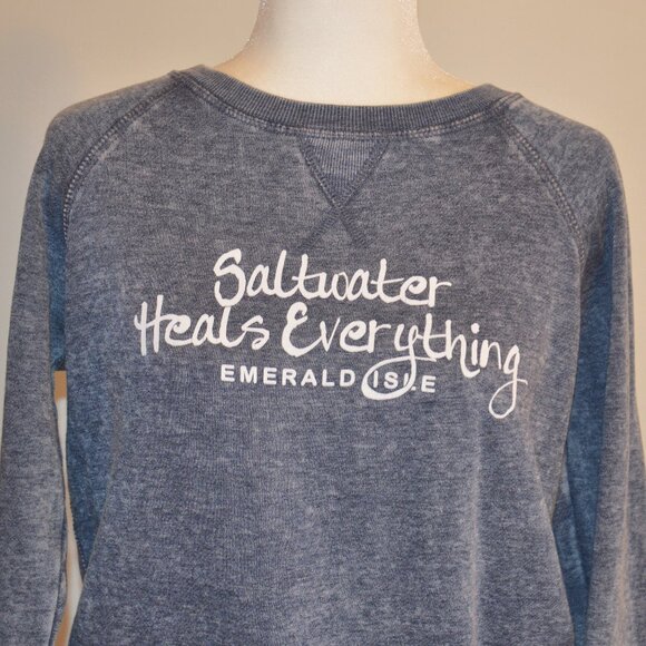 Blue 84 Cotton Blend Emerald Island Sweatshirt - Size S - Picture 5 of 7